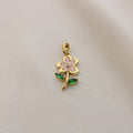 Charm / Dije De Flor Con Dos Tallo