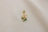 Charm / Dije De Flor Con Dos Tallo