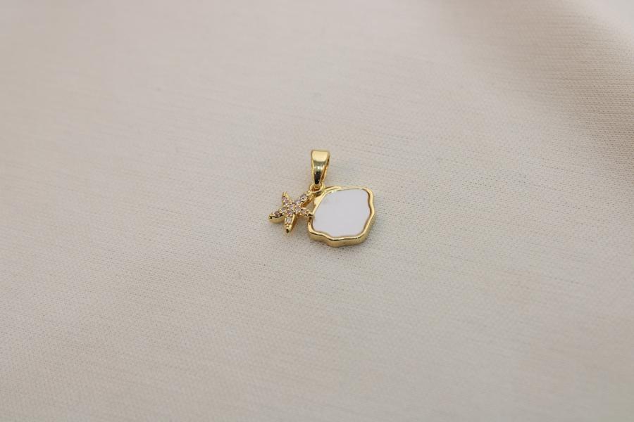 Charm / Dije De Concha Con Estrella
