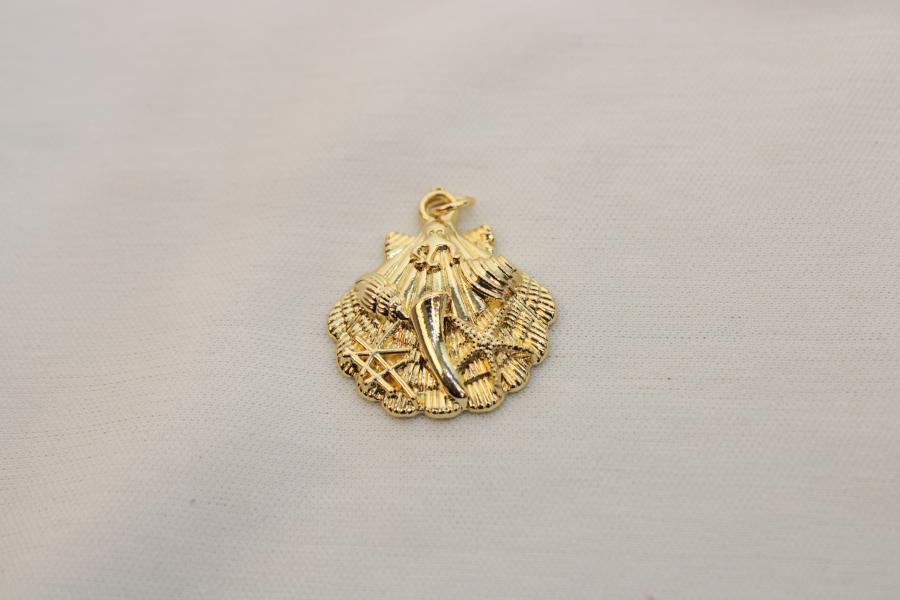 Charm / Dije De Concha Con Relieve