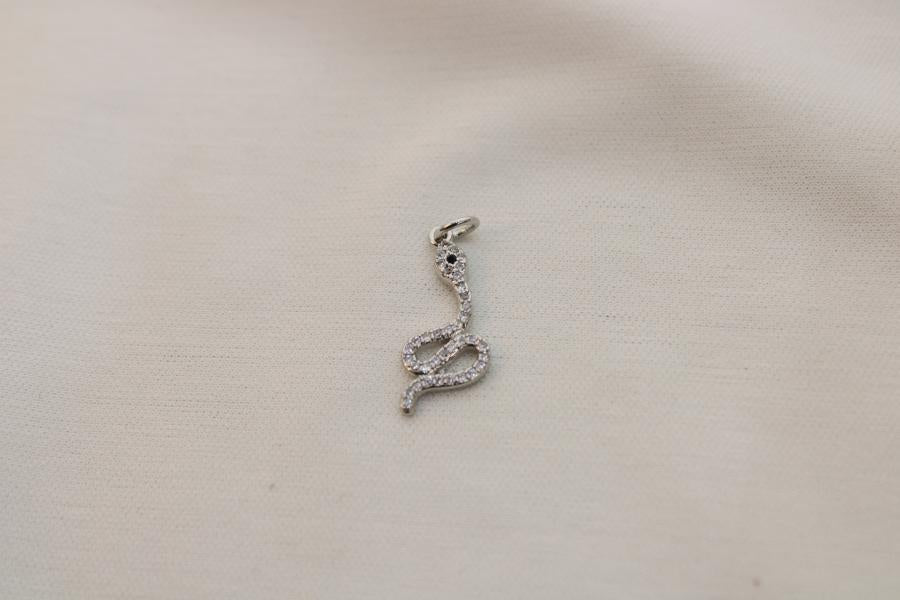 Charm / Dije De Serpiente Pequeña Con Zirconia