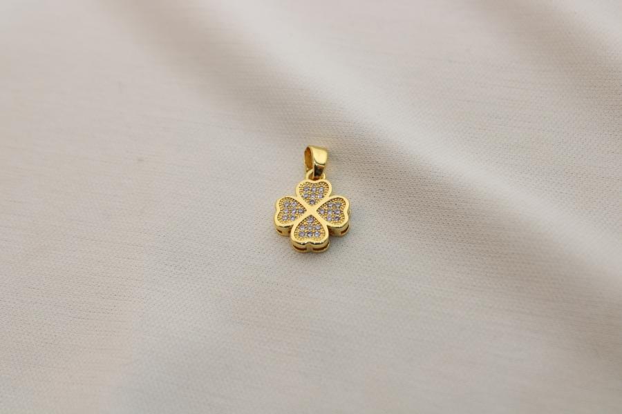Charm / Dije De Trebol Con Brillos