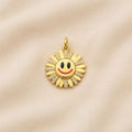 Charm / Dije De Flor Con Carita Feliz