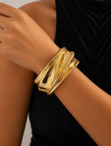 Brazalete Chunky Arrugado Delgado