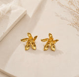 Arete De Flor Texturizado