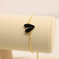 Pulsera Ajustable De Corazón Negro