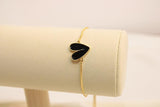 Pulsera Ajustable De Corazón Negro