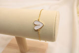 Pulsera Ajustable De Corazón Blanco