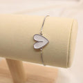 Pulsera Ajustable De Corazón Blanco