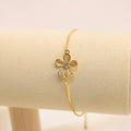 Pulsera Ajustable De Flor Con Brillo