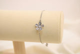 Pulsera Ajustable De Flor Con Brillo