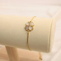 Pulsera Ajustable De Flor Con Brillos