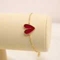 Pulsera Ajustable De Corazón Rojo