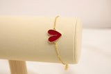 Pulsera Ajustable De Corazón Rojo