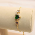 Pulsera Ajustable De Corazón Verde