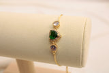 Pulsera Ajustable De Corazón Verde