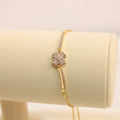 Pulsera Ajustable De Trébol Brillante