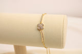 Pulsera Ajustable De Trébol Brillante