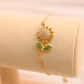 Pulsera Ajustable Antiestrés De Girasol Con Tallo