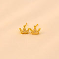 Arete De Corona Con Brillo