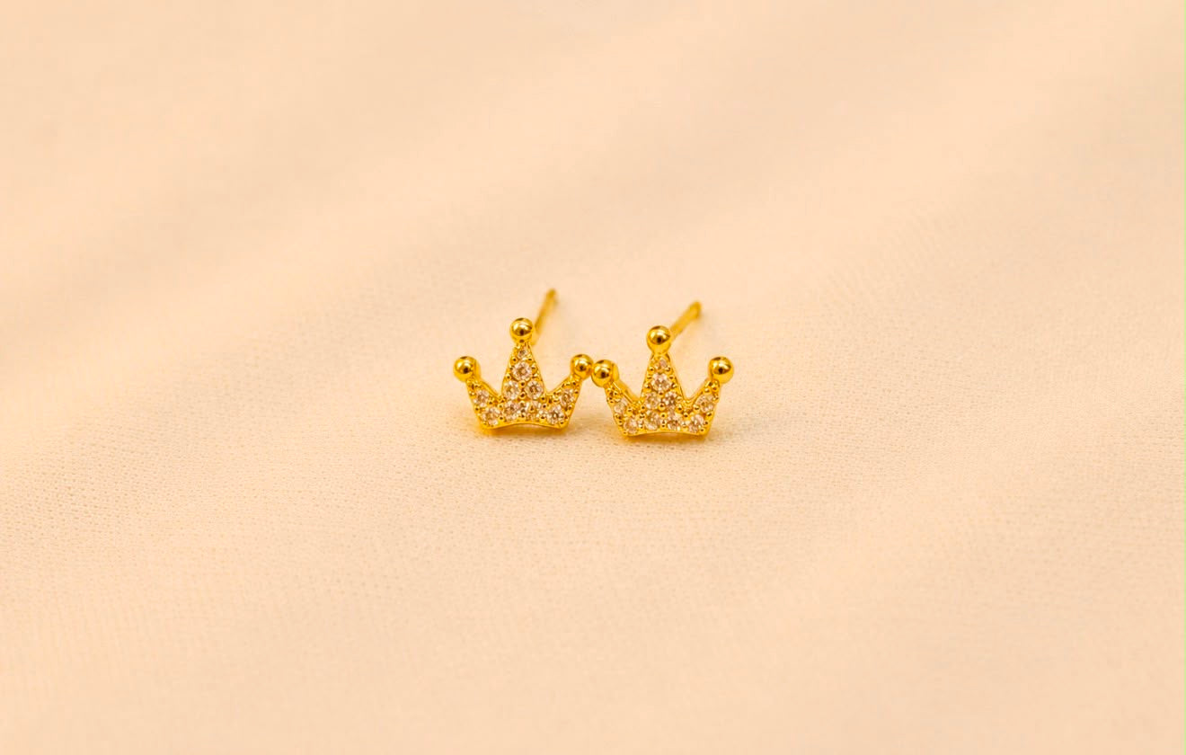 Arete De Corona Con Brillo