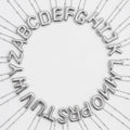 Dije De Iniciales De Globo Plateado