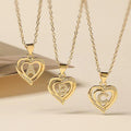 Dije De Iniciales Corazón Brillante Dorado
