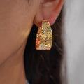 Arete Tipo Argolla Texturizado
