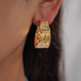 Arete Tipo Argolla Texturizado