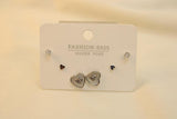 Set De 2 Pares Corazón Y Zirconia