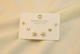 Set De 2 Flor Con Zirconia