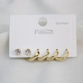 Set De 2 Argollas Y Zirconia