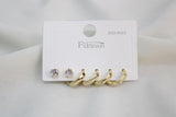 Set De 2 Argollas Y Zirconia