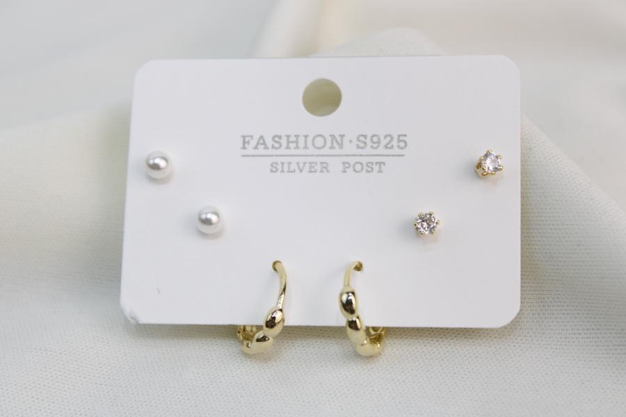 Set De Argolla, Perla Y Zirconia