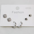 Set De Argolla Y Arete Con Brillo