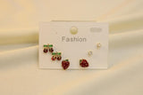 Set De Cereza, Fresa Y Zirconia