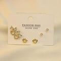 Set De Corazón Con Zirconia