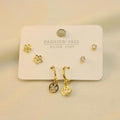 Set De Argolla Carita Feliz Con Flor Y Zirconia