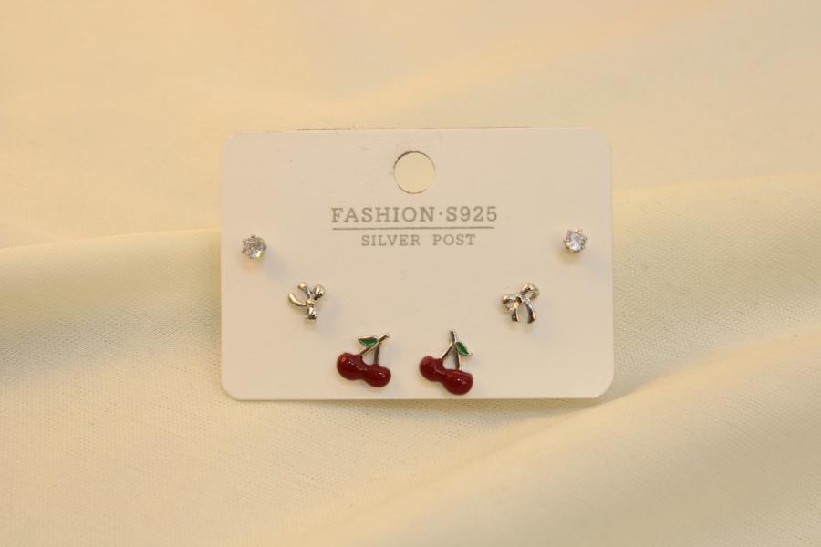 Set De Cereza, Lazo Y Zirconia