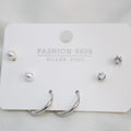 Set 3 Pares De Argolla/Perla