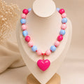 Cadena De Chicle De Dije Corazón Multicolor