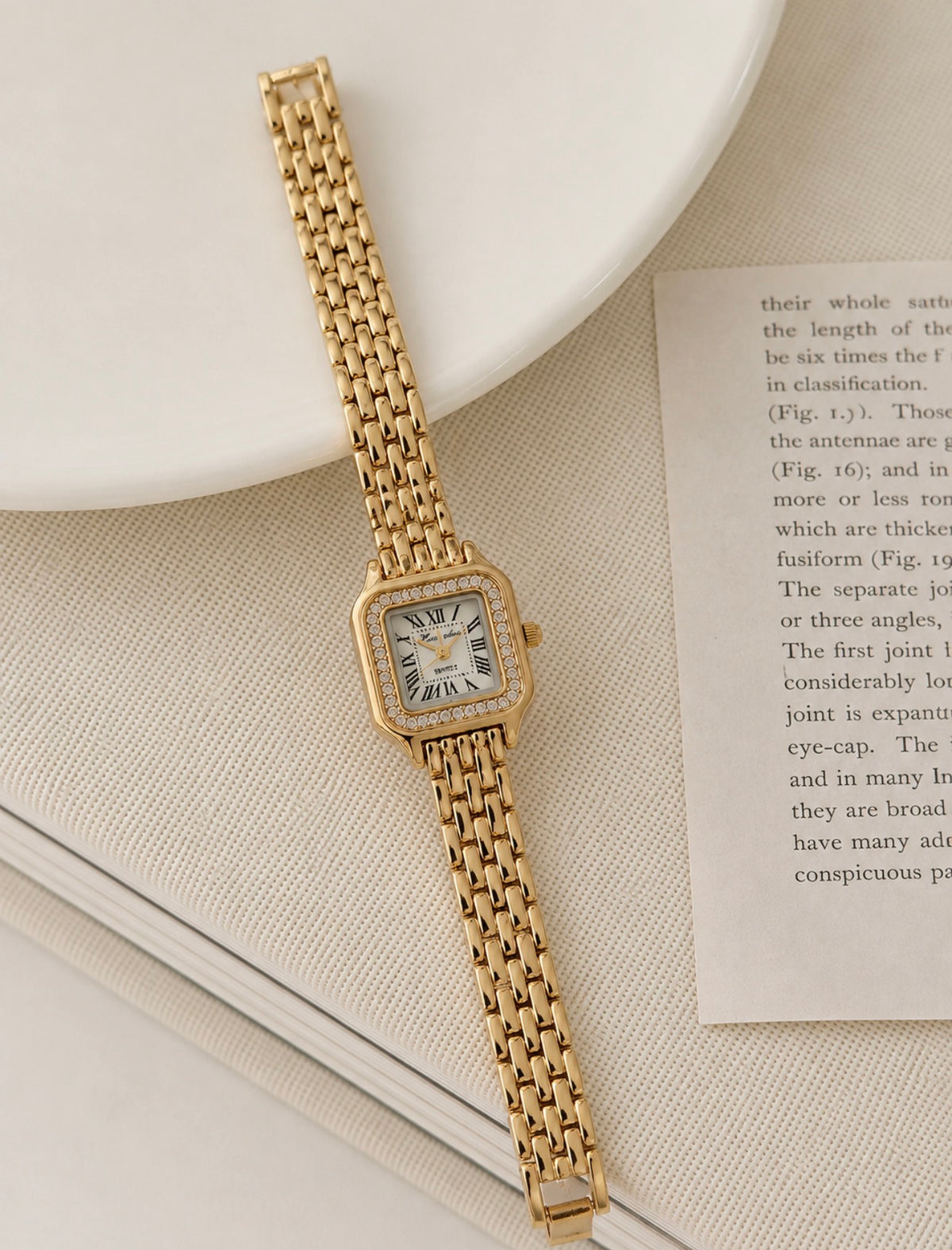 Reloj Vintage Cuadrado Brillante