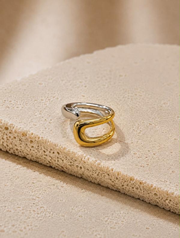 Anillo Acero Cruzado