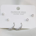 Set 3 Pares De Argolla/Perla