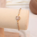 Pulsera Ajustable De Corazón Brillante