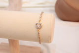 Pulsera Ajustable De Corazón Brillante