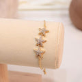 Pulsera Ajustable De 3 Estrellas Brillantes