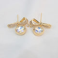 Arete De Lazo Con Zirconia Colgante