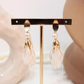 Arete De Perla Blanco Con Caida