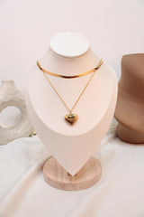 Cadena Doble Con Dije De Corazón